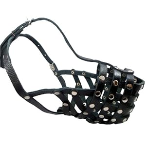 Secure leather mesh basket dog muzzle 15 black  rottweiler circumference 13 5 snout length 4   cucciolini doodles