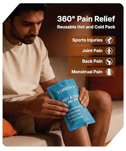 Image of Reusable Hot and Cold Ice Pack for Instant Pain Relief, Soft and Flexible Gel for Injuries & Pain Relief | Leakproof & Skin-Friendly Hot & Cold Pack for Shoulder, Ankle, Knee, Medium Size