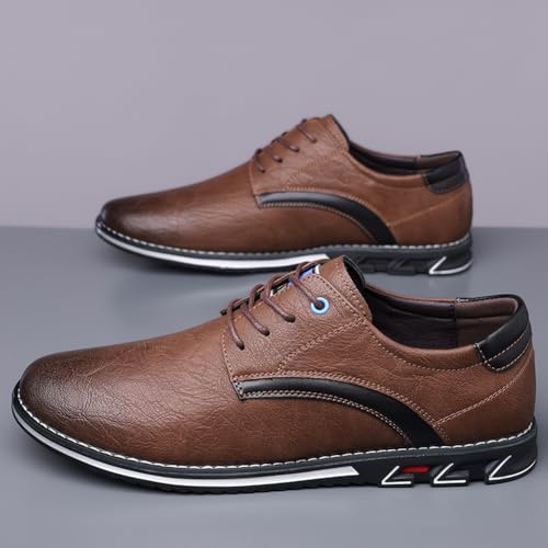 Image of Men's Premium Stylish Oxford Shoes Casual Lace Up Walking Business Driving Dress Shoes