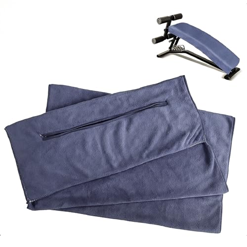 Dulynva Toalla de Fitness de 2 Piezas, Toalla de Gimnasio, Toalla Deportiva con Bolsillo con Cremallera de 120 x 50 cm y 70 x 30 cm para Yoga, Deportes y Gimnasio