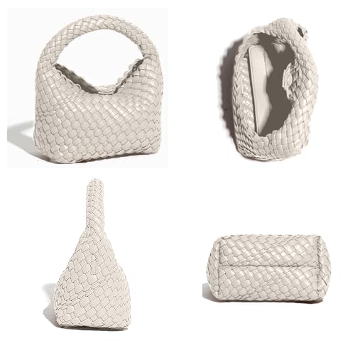 Handbags for Women Weave Vegan Leather Tote Bag With Pocket Wallet Purse Hand bag Crossbody Strap Small Bag With Compartment4