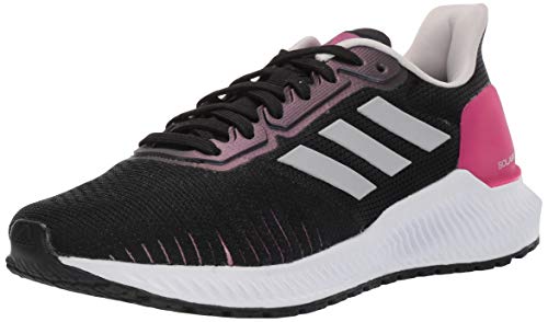 adidas Women's Solar Ride Running Shoe, Black/Grey/Real Magenta, 7.5 M US