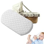 Porter and Lambert Baby Moses Basket Mattress – Quilted, Hypoallergenic & Breathable | Fits Most Moses Baskets | Easy-Clean, Comfortable Infant Support (76 x 30 x 4)