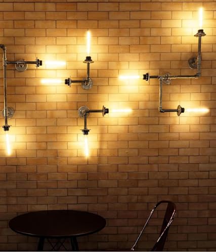 Image of OML T30 300mm 8W LED Filament Bulb - Amber Glass, Warm White 2700K, E27 Base, Vintage Edison Bulb for Wall Sconces, Chandeliers, and Decorative Fixtures