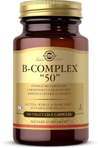 Solgar Vitamin B-Complex 50 High Potency - Supports Mental Performance - Reduces Tiredness & Fatigue - Vegan - 100 Vegetable Capsules