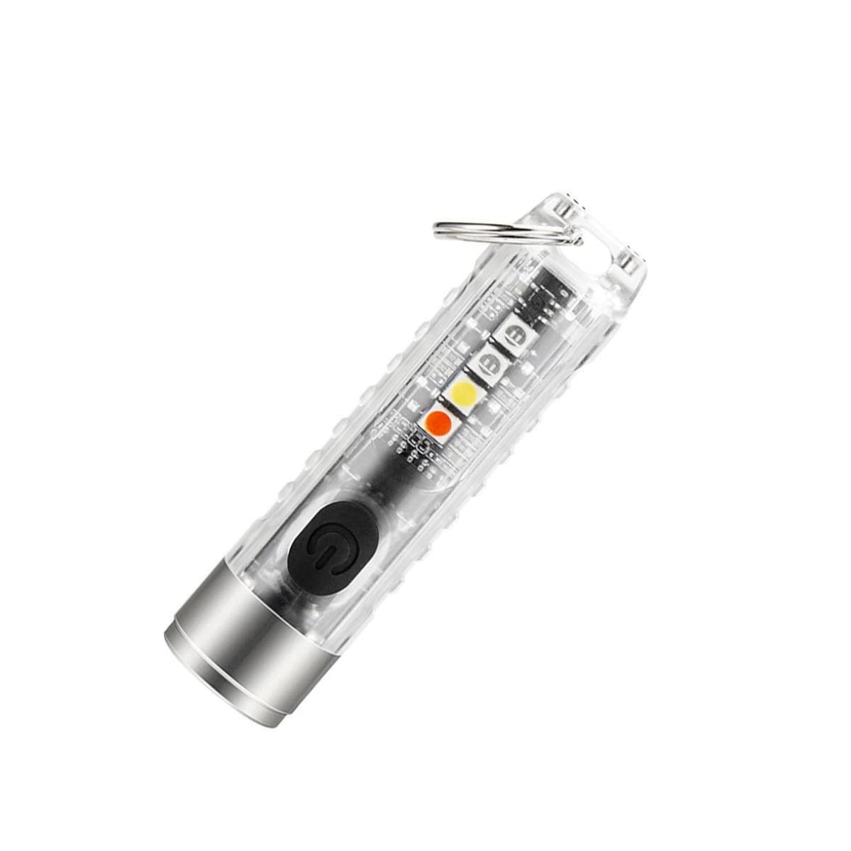 Super Mini Keychain LED Flashlight, Rechargeable 400 Lumen Pocket Flashlight, White/UV/Red Light 10 Lighting Modes, Lightweight, IP65 Waterproof Portable Tiny Small Torch for Walking Camping Emergency-image-5