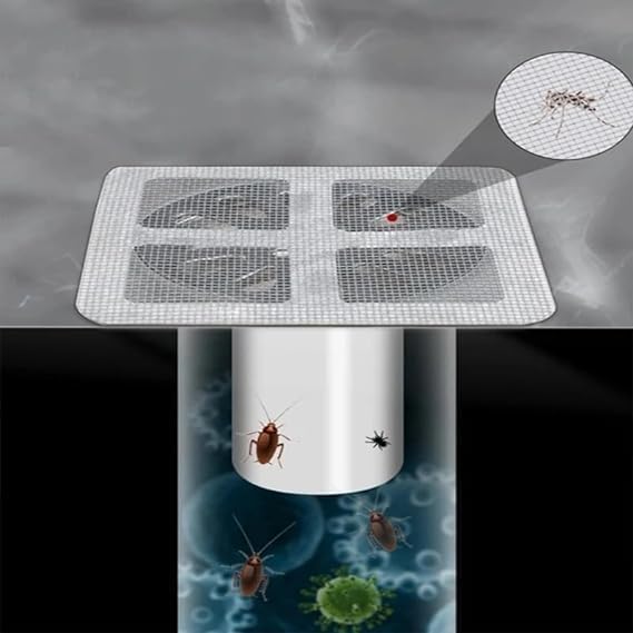 Image of Disposable Shower Drain Cover Hair Catcher Mesh Stickers, Bathroom, Bathtub Drain Kitchen Shower Drain Floor Sink Strainer Filter (20)