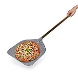 DLAZUM Pizzaschaufel aus Aluminium mit abnehmbarem Griff zur einfachen Aufbewahrung, zum Backen von hausgemachtem Pizzabrot/C / 12in