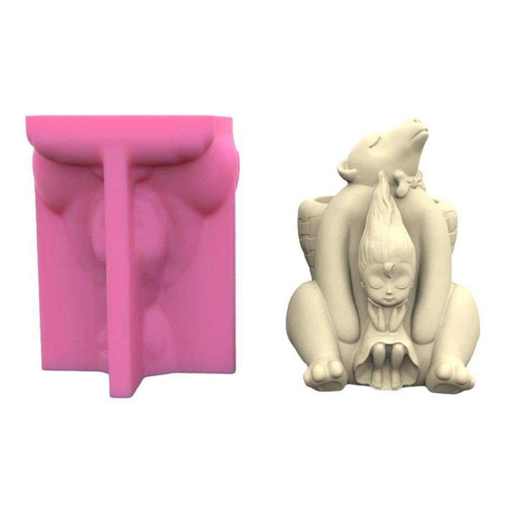 Moule pot fleur ours en silicone pour fabriquer vos cadeaux