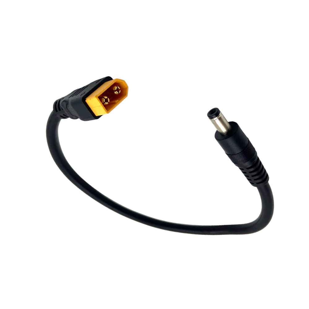 DC5521 Male to XT60 Male Cable 14AWG,XT60 to DC Cable Line 5.5mm X 2.1mm DC Power Cord for FPV Display Power Supply 30cm(1ft)
