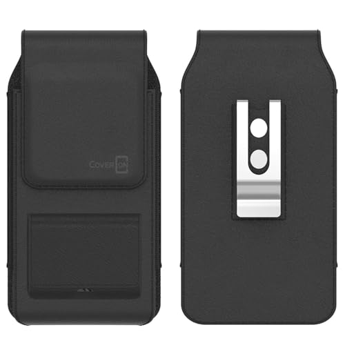 CoverON Holster with Earbuds Holder for Samsung Galaxy A07 A17 A16 A06 A05 A05s A90 A80 A73 A72 A42 A32 A23 A22 A21 A21S A14 A13 A12 Phone Case Belt Clip Buds Leather Pouch (Fit Otterbox/Any Case) by CoverON - Used condition - Image 6