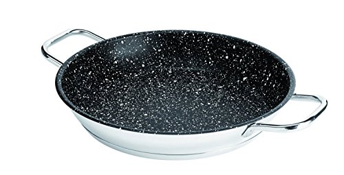 Paellera Acero Asas Inox Induccion Piedra 32 Cm