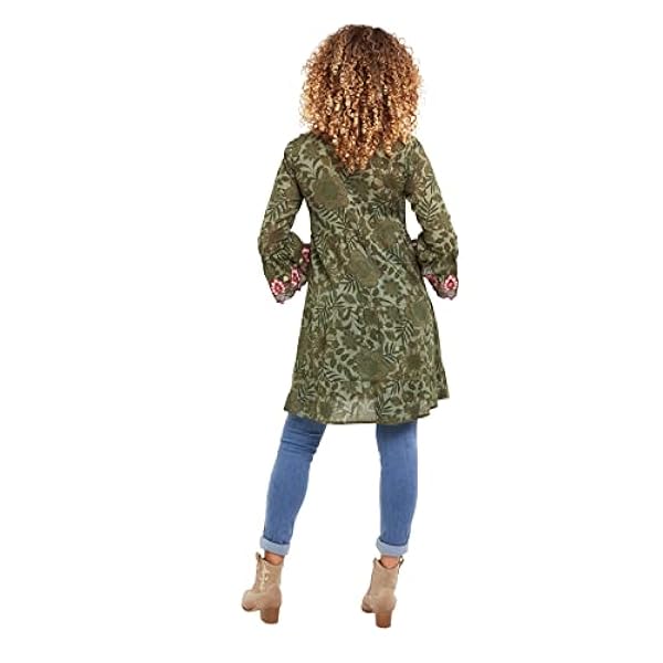 Joe Browns Vestido Tipo Túnica de Manga Acampanada con Borlas Bordadas Mujer