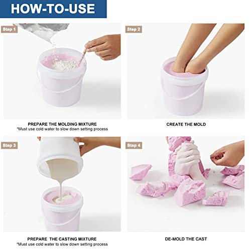 Hand Casting Kit Couples - Plaster Hand Mold Casting Kit, Anniversary Diy Gift For Couple Gifts For Boyfriend Girlfriend, Wedding Gift, Parent-Child Hand Model Kit (Couples Casting Kit (2 Hands)) #TOP2