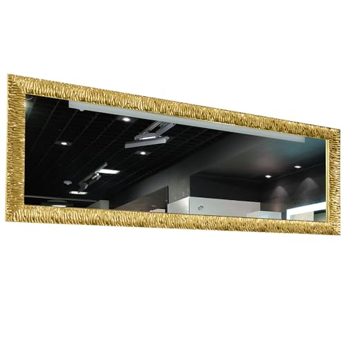 GaviaStore – Julie Oro 140x50 cm - Specchio da parete moderno...