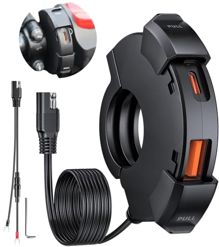CYMUM 30W Motorcycle Phone USB Charger, Black - Image 2