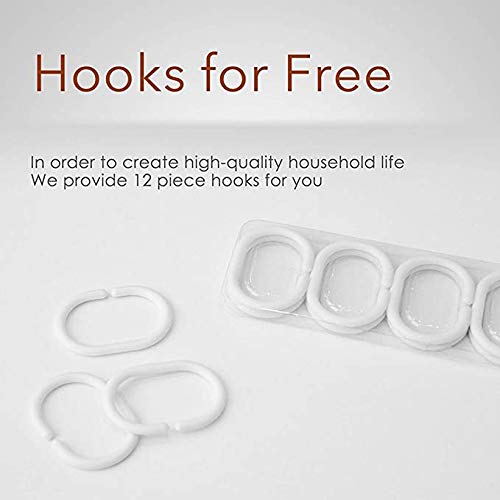 LALILO Sea Star - Beach Decorative small Curtain with 12 Hooks, Coastal who Repeat the Pattern Navy Blue Blue and No Chemical she, Durable Polyester Waterproof 72 W X 78 L - Image 7