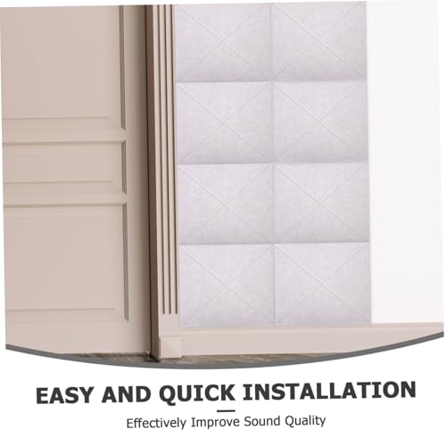Vaguelly 6pcs Paneles Acústicos Auto-adhesivos de Pared en Fibra de Poliéster Aislante Acústico para Casa Oficina Estudio Fácil de Instalar Absorción de Sonido para Reducción de Ruido miniatura 7