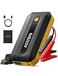 AstroAI Car Battery Jump Starter Power Bank 2000A for 12V Vehicles (7.0L Petrol / 5.5L Diesel) and Moto, Portable Car Battery Charger, Smart Car Jump Pack with Smart Battery Clamps & LED Torch, Yellow