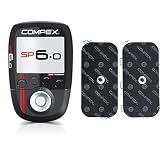 Compex SP 6.0 Muskelstimulationsgerät, Schwarz EASYSNAP Performance ELEKTRODEN 50x100MM, Blau, 50 x 100 mm