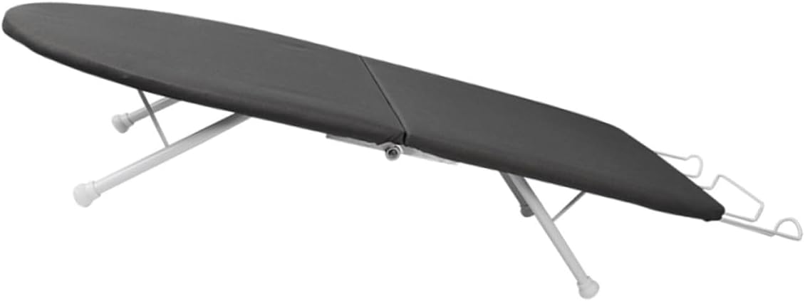 Portable Small Folding Ironing Board with Heat-Resistant Cover and Iron Rest, Compact Tabletop Clothes Ironing Rack for Home and Travel Use