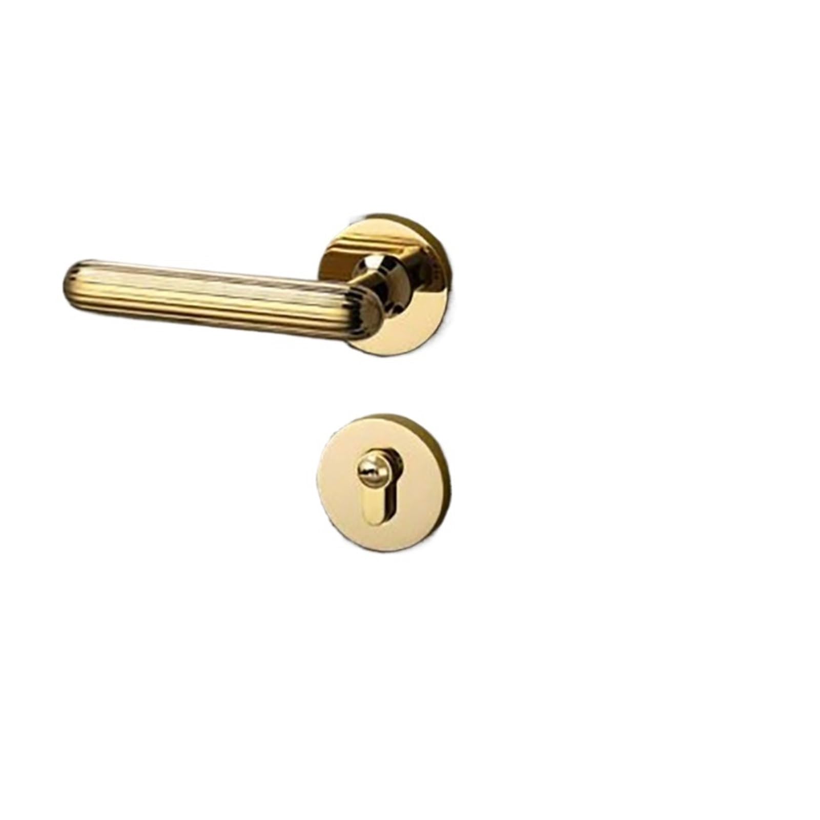 NYRXRYTCA Door Lock Indoor Bedroom Nordic Black Split Bathroom Simple Room Door Lock Silent Solid Wood Door Lock(PVD gold)