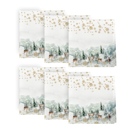 Artoid Mode Golden Schneeflocken Bäume Rentier Weihnachten...