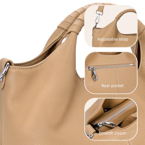 Image of Iswee Genuine Leather Top Handle Bag for Women Purses and Handbags Large