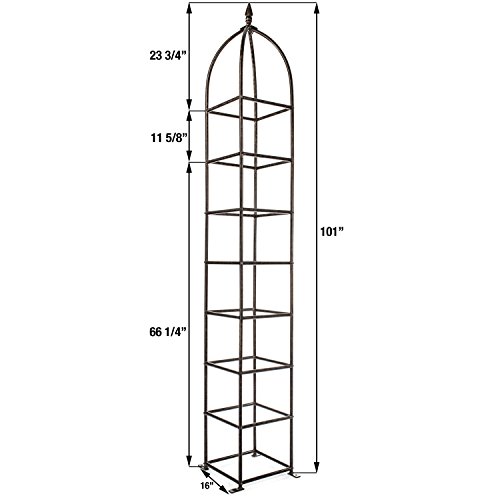H Potter Trellis Obelisk For Climbing Garden Plants Weather Resistant Iron And Metal Vertical Yard Art Gar470 #TOP1