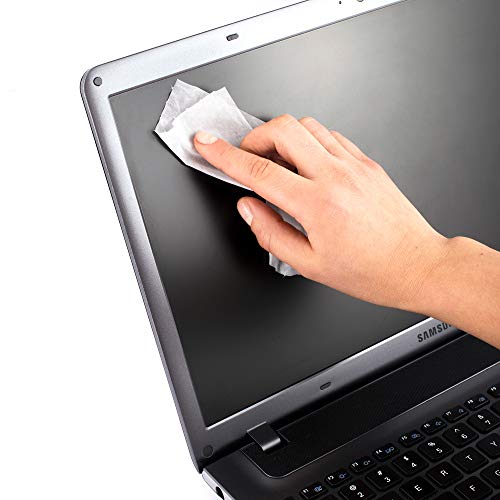 D.RECT Allzweck-Reinigungstücher 100 Stück - Reinigungstücher Feuchte in Spender - Allzwecktücher Feuchte für TFT/LCD-Monitore, Notebook, Tablet