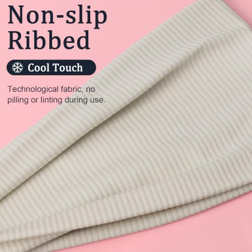 Image of DRESHOW 6 Pack Yoga Sports Headbands for Women Elastic Non-Slip Headbands Running Workout Hair Bands