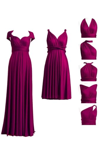Robe transformateur satin pour demoiselle d'honneur longue au sol