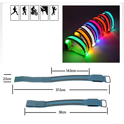 HJHYE 4 Pezzi Braccialetto LED Sicurezza Armbands