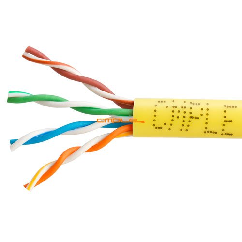 Cat5e 1000FT UTP Solid Yellow Network Cable Bulk LAN Buy