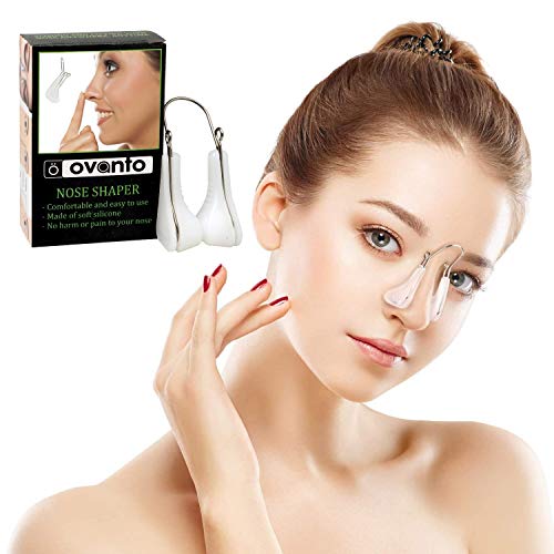 OVANTO Nose Shaper Lifter Clip - Soft Silicone Nose Clip Bridge Straightener Corrector Nose Shaper for Wide Noses - Rhinoplasty Nose Shaper Clip for Nose Uplifting and Shaping-Unisex Nose Lifter Clip