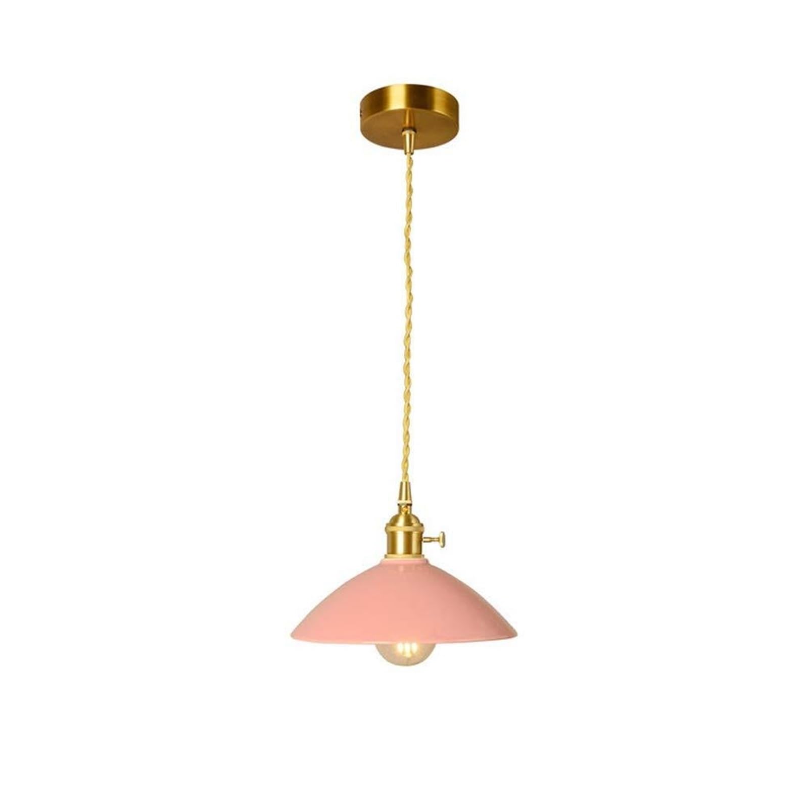 HUAYUSEDF Handmade Ceramic Small Pendant Lamp Chandelier Hanging Lighting Ceiling Fixture Adjustable Flush Mount for Children Bedroom Bedside