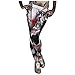 Produktbild Leggings Damen Kolylong® Frauen Elegant Gothic Skull Druck Yoga Hosen Lang High Waist Skinny Gothic Slim Fit Steampunk Hohe Taille Hüfthoch Strumpfhose Hose Sport Fitness Workout Leggins