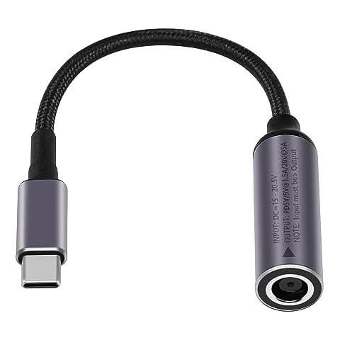 SinLoon PD 100W DC 7.4mm x 5.0mm Female(7.4 x 0.6mm) Input to USB Type C Male Power Charging Cable, 100W DC7450 to Type C Cable with PD Automatic Identification Chip,for Phones,Tablets,Laptops(Blue) Cover