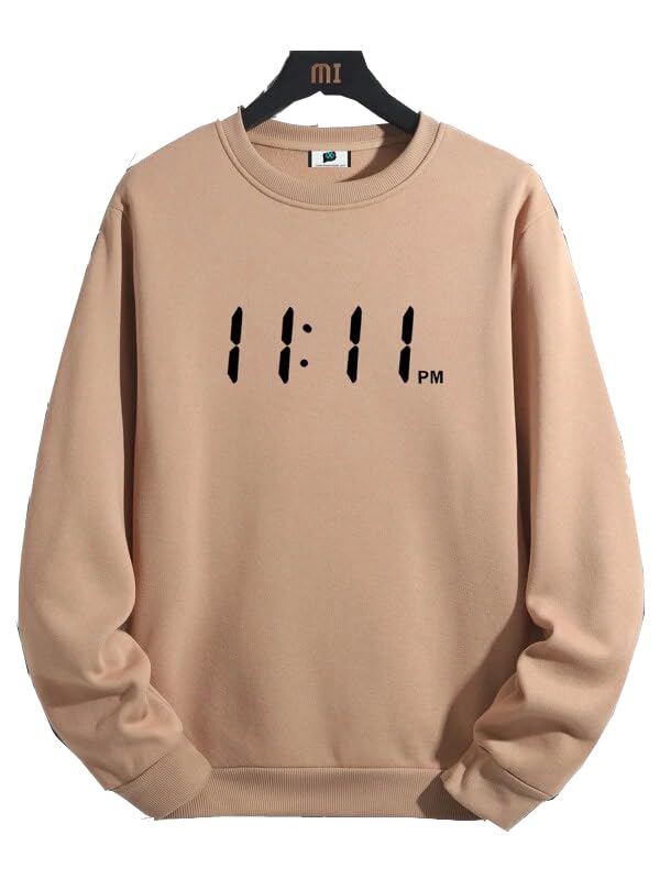 sxv style SXV '11:11 pm’ Printed Cool Aesthetic Drop Shoulder Oversized Sweatshirt-picture-36