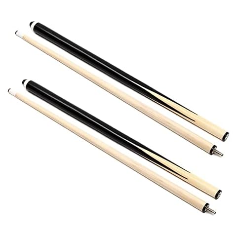 Pool Cues 2-Piece 58 Inch Wooden Billiard House Cue Sticks Pool Sticks, Hardwood Billiard Cue Sticks 13mm Glue-on Tips, Set of 2,Hardwood Wooden Cues Set Bar Billiard Cue ( Color : 58" Set of 2 ) Cover