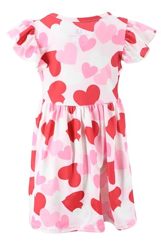 Image of Unique Baby Girls' Short Sleeve Everyday Printed Dresses for Kid and Toddler, Sizes 2T-12Y
