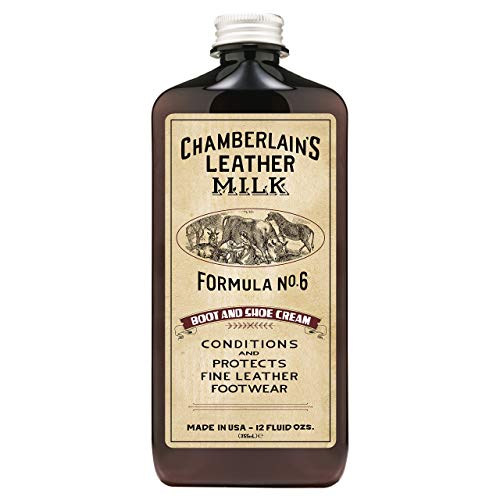 Leather Milk Leather Boot & Shoe Conditioner and Cleaner - No. 6 - All-Natural Non-Toxic Shoe Care Cream Made in The USA. 2 Sizes. Includes Polishing Applicator Pad!