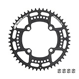 PREND EN CHARGE 104 MM BCD : le BCD (Bolt Circle Diameter) du plateau est de 104 mm et il s’adapte aux pédaliers avant avec 4 boulons et un espacement de 104 mm BCD. Chaque plateau est fourni avec quatre boulons. (Remarque : les plateaux de 30 T sont filetés et ne nécessitent que des boulons mâles, sans écrous.)