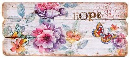 Cadre tableau bois Fleur et papillon objet vintage d'exception