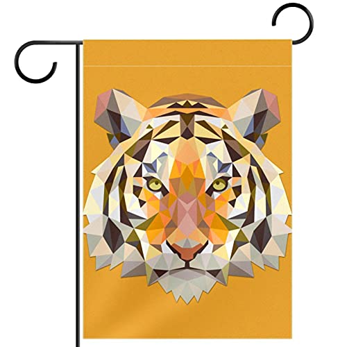 Drapeau de bienvenue tigre décoration jardin extérieur toutes saisons double face