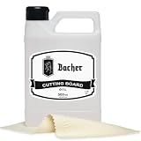 Bacher Huile Minérale pour Planche à découper 500 ml   Qualité Alimentaire   Naturel Protection les Planches à découper, Billot de Boucher, Plan de Travail cuisine et Ustensiles en Bois