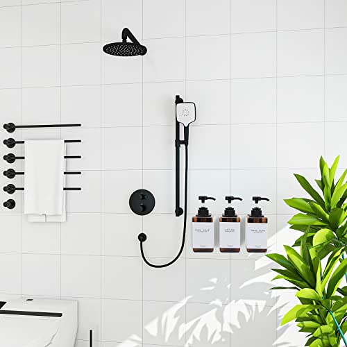 GOYISEE Plastic Refillable Hand Soap Dispenser Modern Square Pump Bottle for Bathroom Vanities or Kitchen Sink Countertops - Image 2