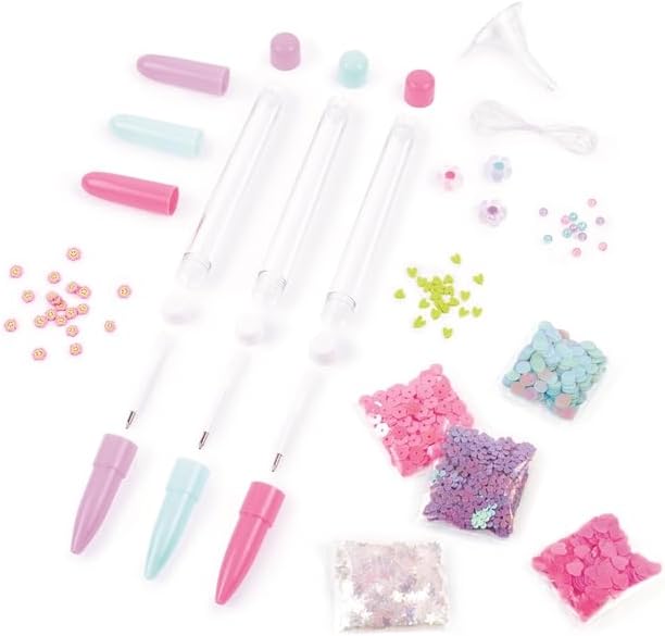 Make It Real DIY Floaty Pens Kit - Create 3 Sparkly, Customizable Pens with Glitter & Charms - Fun Craft for Tweens, Girls & Kids Ages 8+ -Mess-Free Creative Activity Great Gift for Artistic Kids