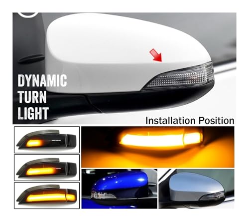 Luz intermitente dinámico retrovisor Auris y Prius C señal de giro LED 3