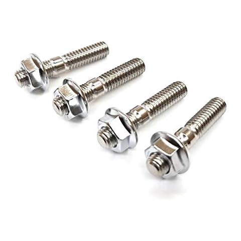 Everbuilt Stainless Steel Exhaust Stud Kit With Flange Nuts Compatible for Harley Davidson Models From 1984-2018 including Big Twin, Sportster XL Etc. Ref OEM Part # 16715-83 1671583 Cover